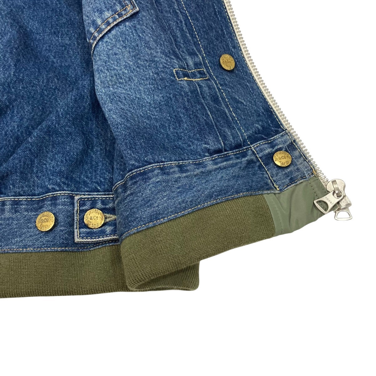 sacai×LEVI'S 2025SS Denim x Nylon Twill Reversible Blouson