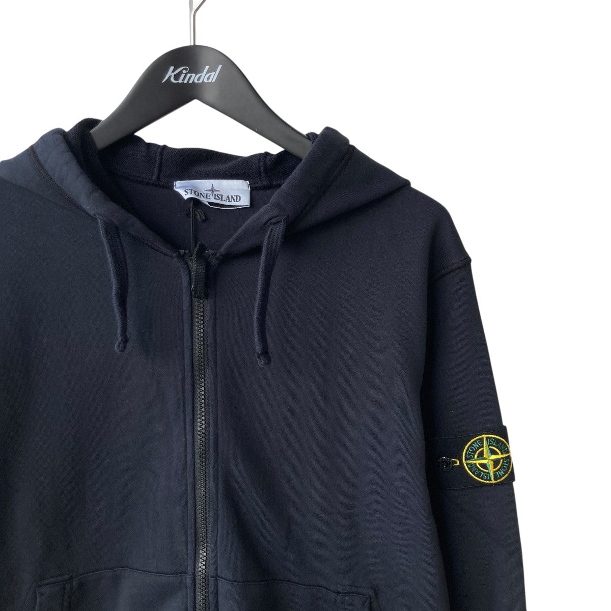 ストーンアイランド　ジップ　パーカー　黒　ブラック STONE ISLAND ストーンアイランド パーカー メンズ ZIP HOOD