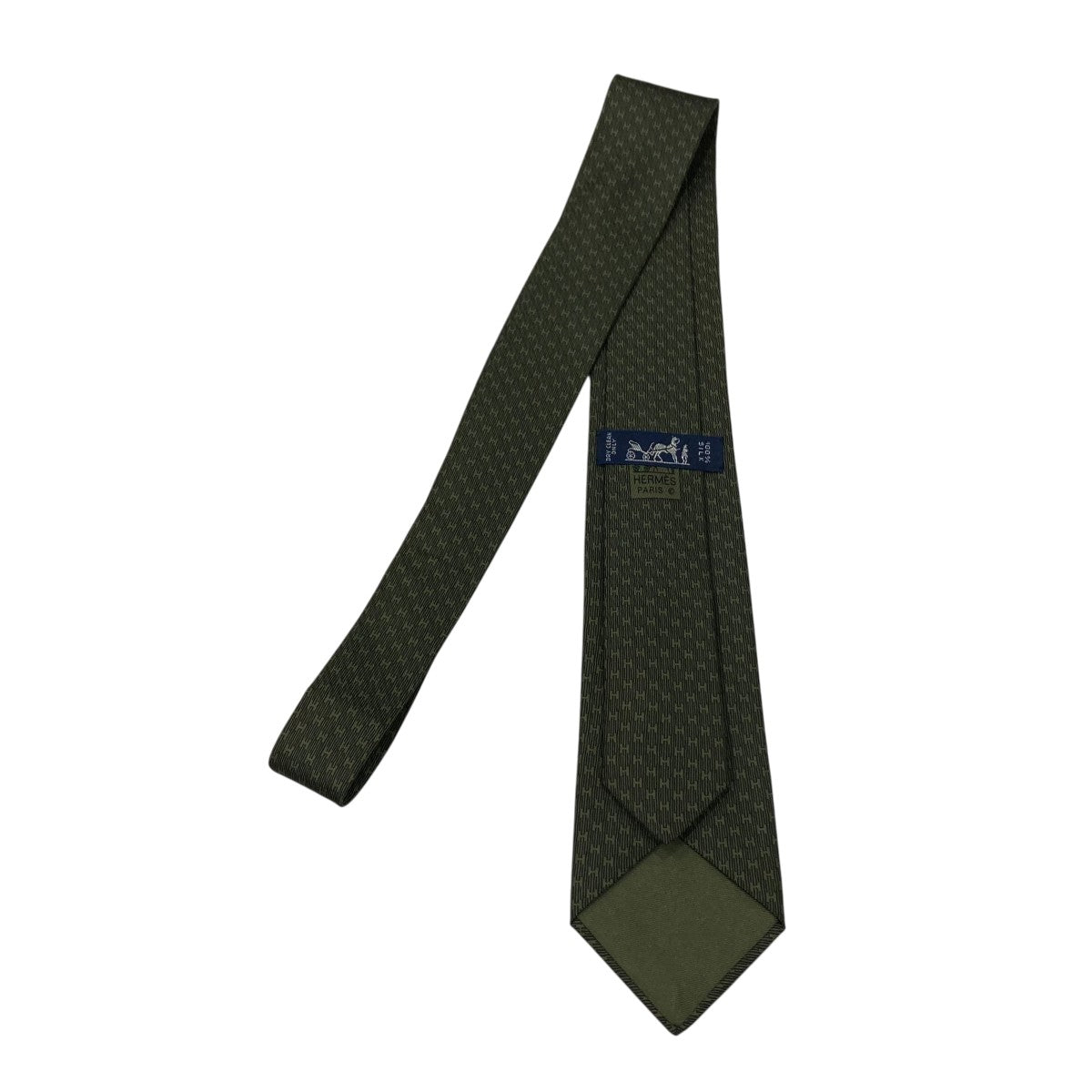 HERMES(エルメス) H LOGOネクタイ5407 OA 5407 OA グリーン