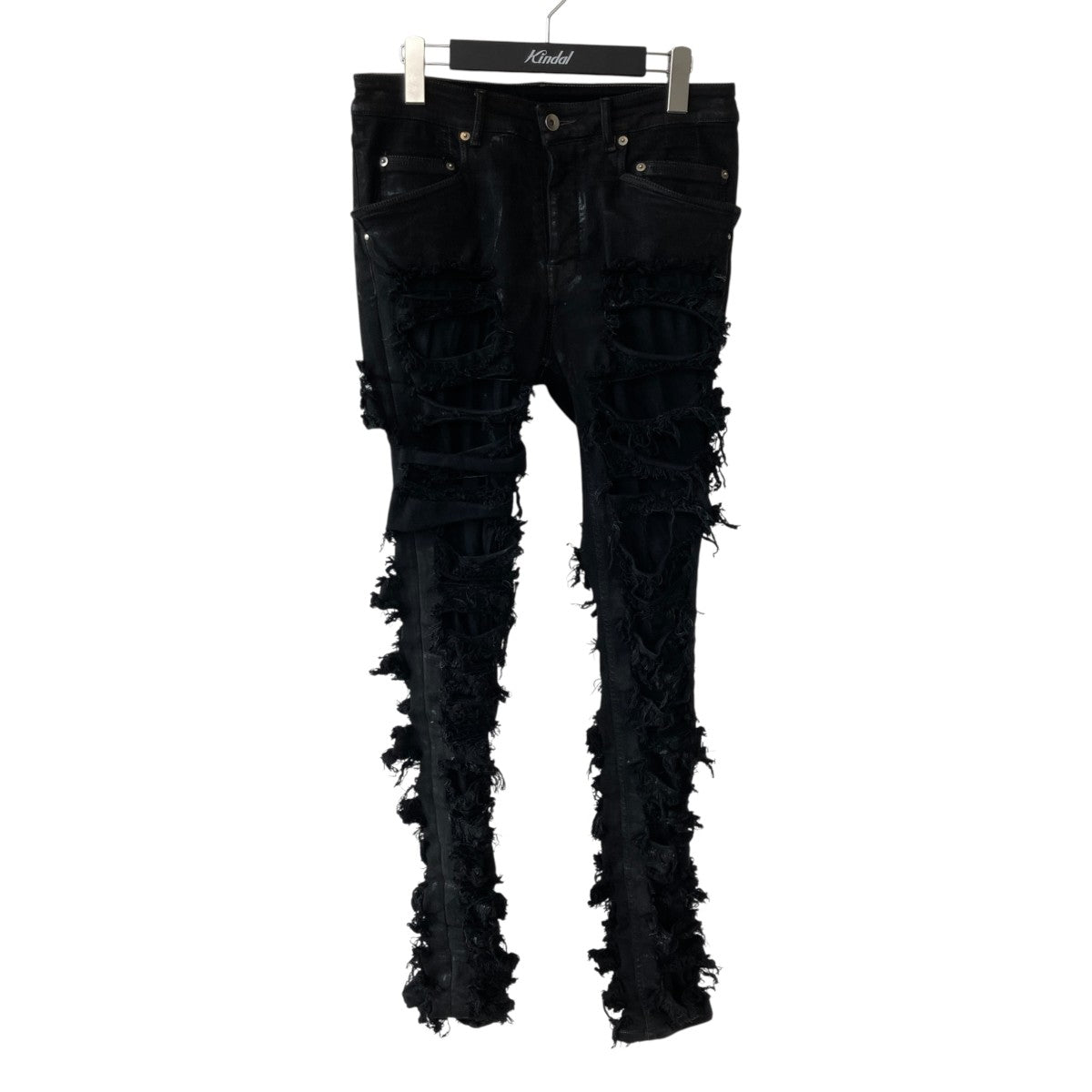 RICK OWENS(リックオウエンス) SLASHED TYRONE CUT BLACK FOIL COATED