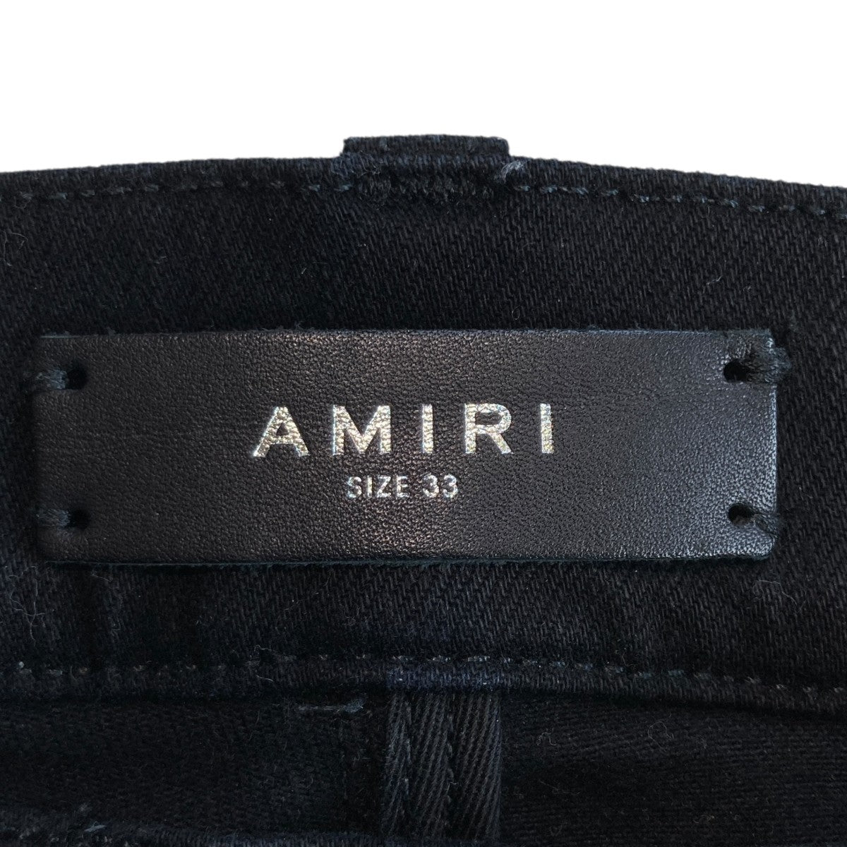 AMIRI(アミリ) バンダナクラッシュ加工デニムパンツ ブラック