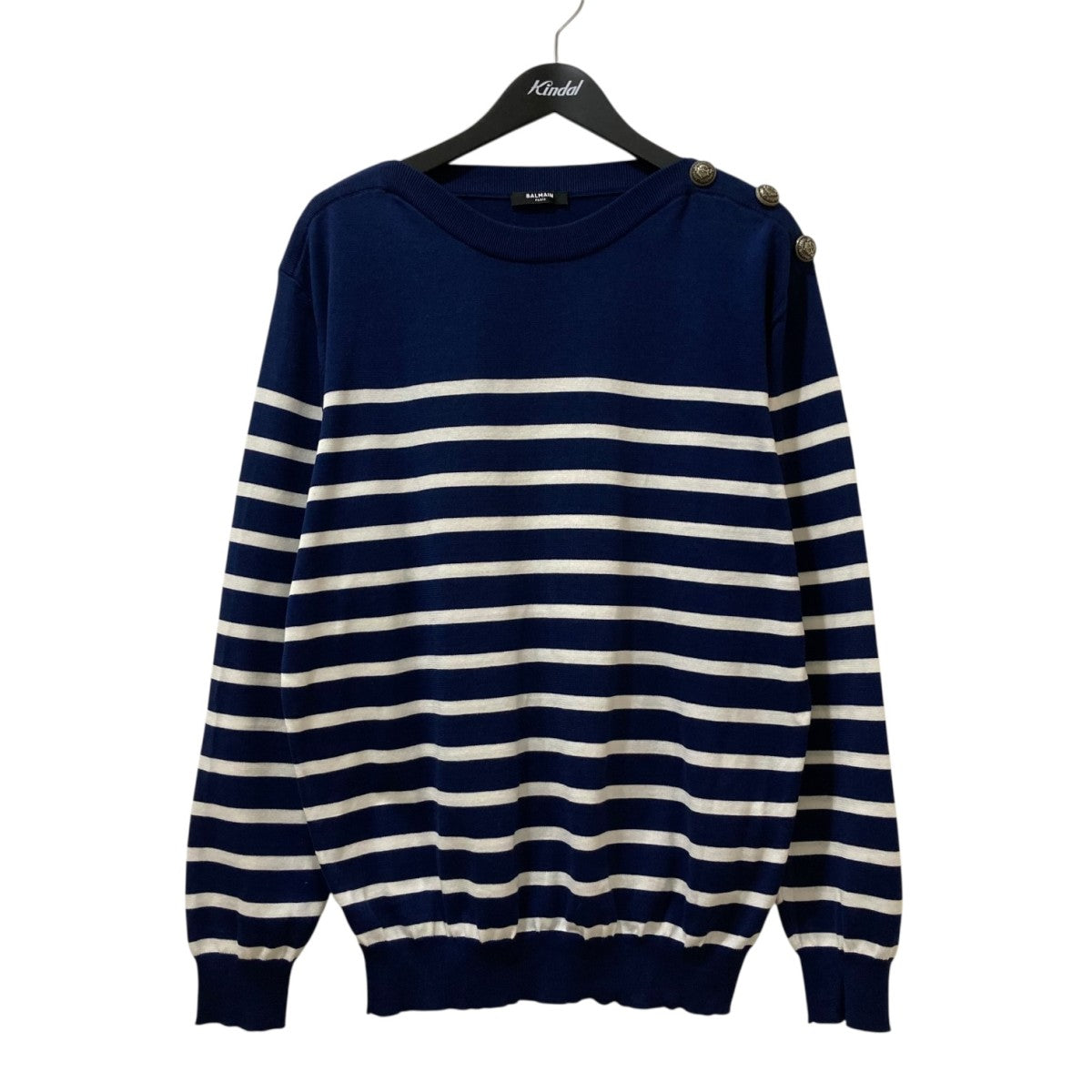 BALMAIN(バルマン) ボーダーニットセーターKJ001K010 KJ001K010