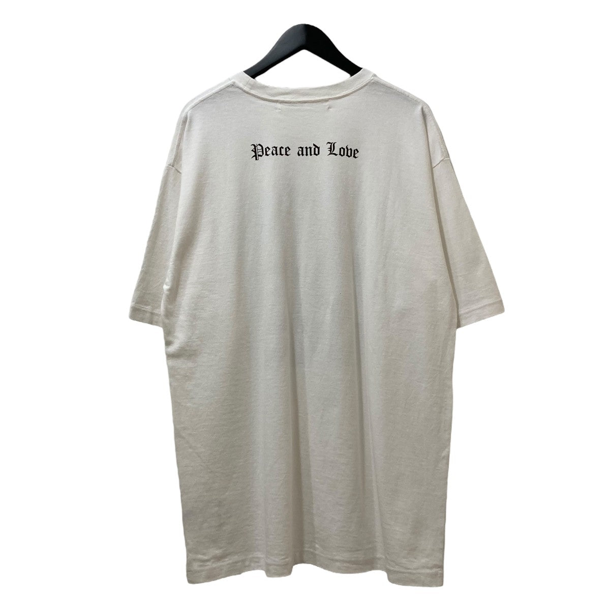INSCRIREアンスクリアflower powerＴシャツ白 未使用品 22SS INSCRIRE アンスクリア FLOWERS POWER LOGO NO