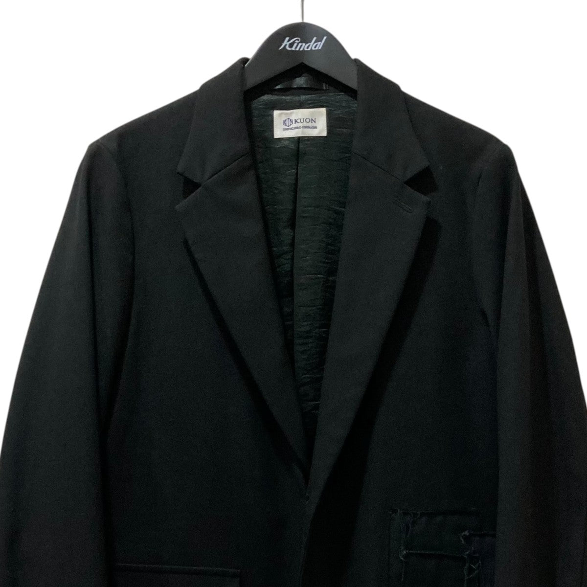 KUON クオン 襟裂織り フィールドジャケット ブラックチノ ブルゾンアウター JACKETS & COATS – KUON Tokyo