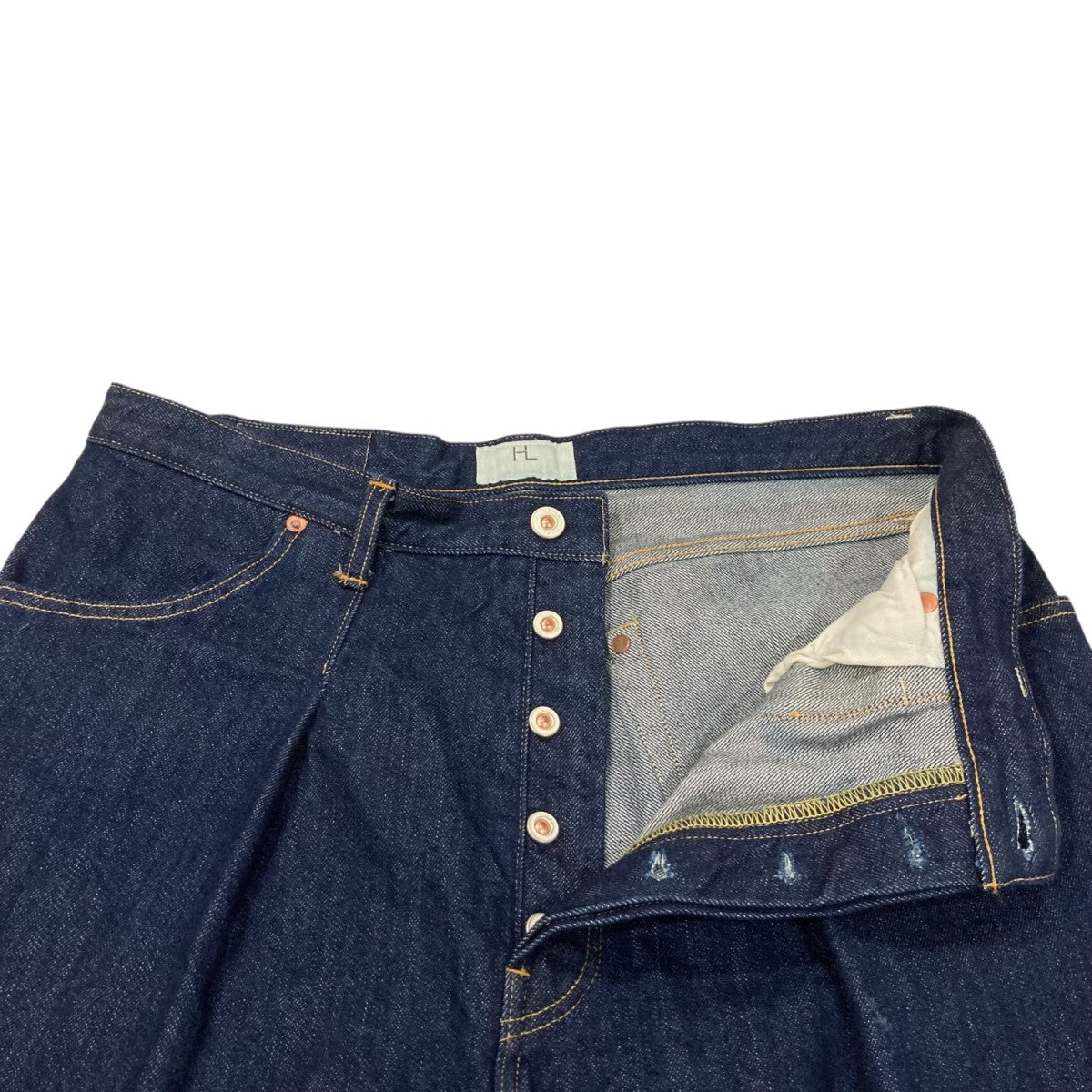 ヘリル　ネップドワイドデニム　美品 HERILL(ヘリル) NEPDENIM ワイドデニム インディゴ サイズ 34