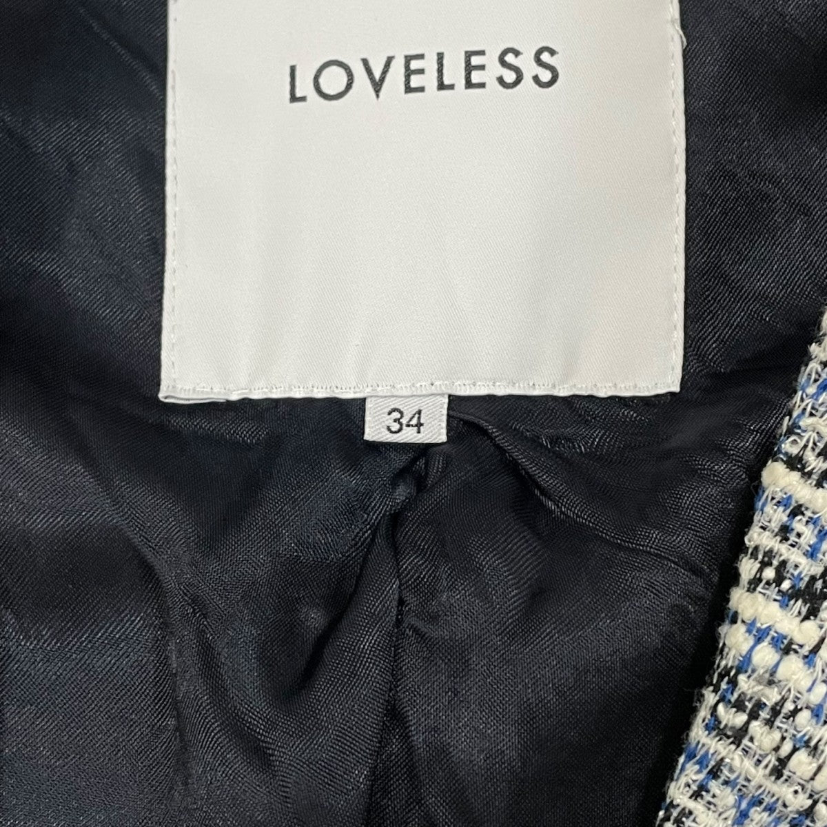 LOVELESS ジレ＆ミニスカート ツイードセットアップ62F68-126-24 古着・中古-7枚目のアイテム画像