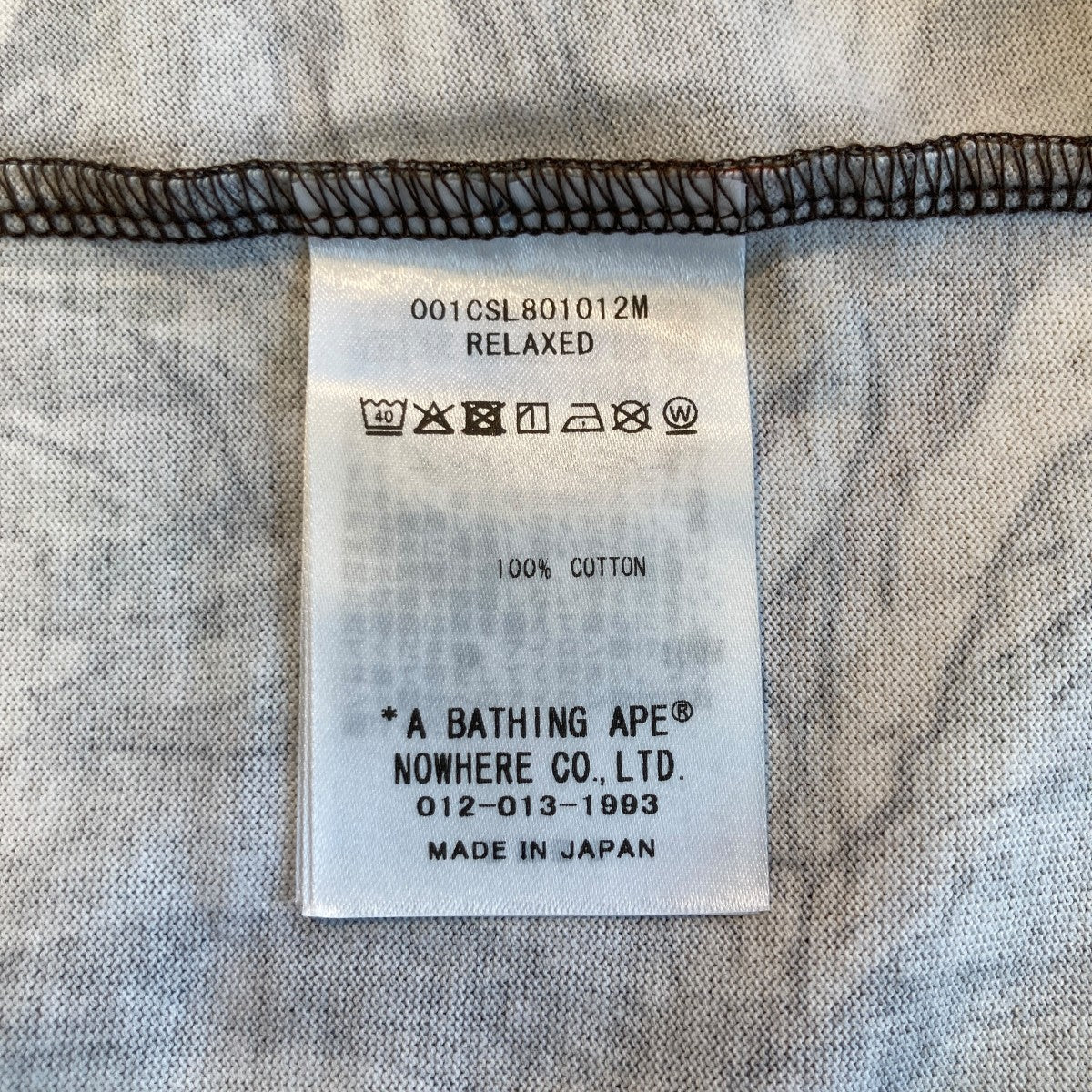 BAPE BY A BATHING APE RELAXEDTシャツ001CSL801012M 古着・中古-6枚目のアイテム画像