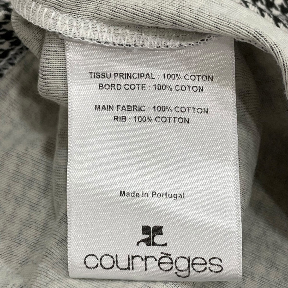 courreges(クレージュ) 千鳥柄クルーネックTシャツ