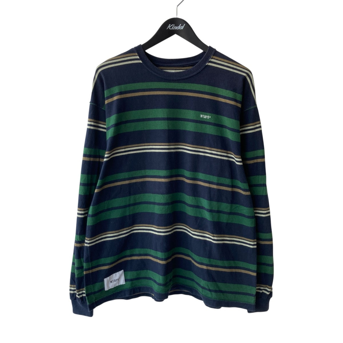 WTAPS JAM LS TEE 長袖Tシャツ PURPLE 04 XL WTAPS Men's 07 Long Sleeve Stripe T-Shirt in Navy WTAPS