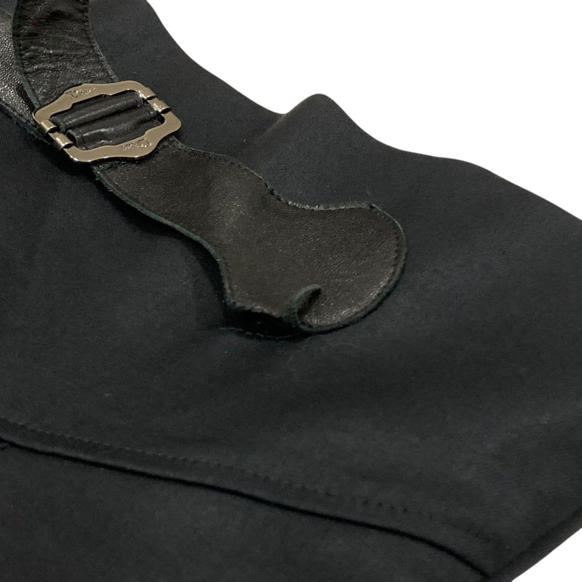 Christian Dior(クリスチャンディオール) レザー切り替えウール