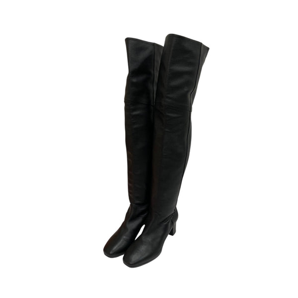 Hermès 黒 レザー ブーツ　　36ハーフ Hermès 黒 レザー ブーツ 36ハーフ HERMES エルメス ショートブーツ