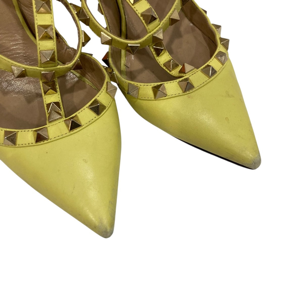 ヴァレンティノ パンプス サンダル スタッズ イエロー VALENTINO(ヴァレンチノ) ロックスタッズミュールスタッズ