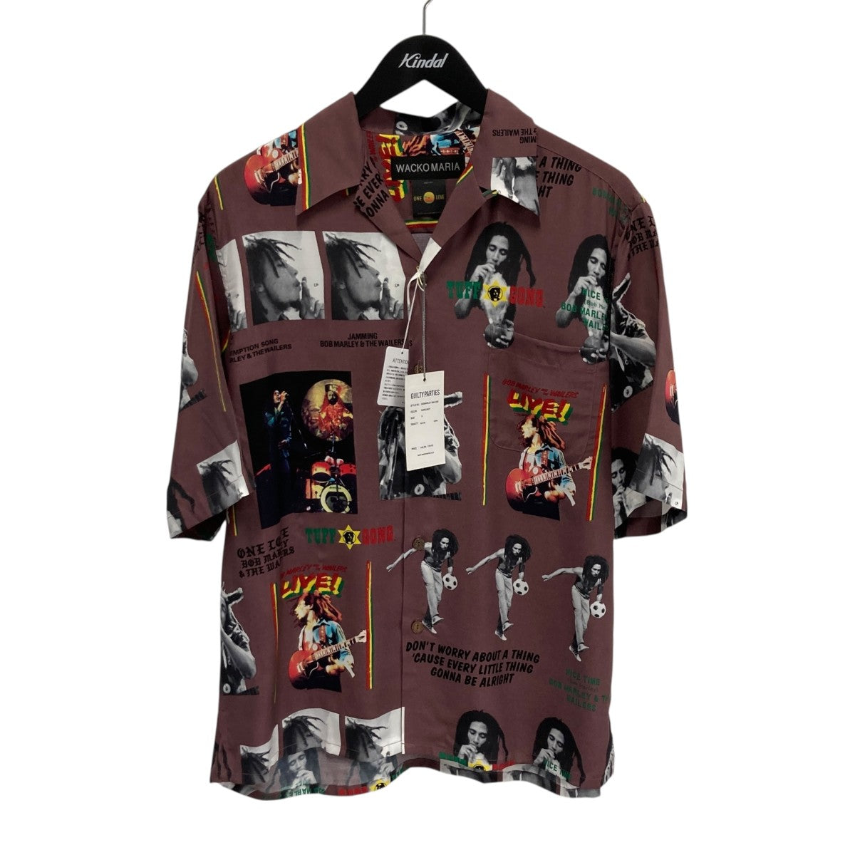 WACKO MARIA HAWAIIAN SHIRT S SオープンカラーシャツBOBMARLEY-WM-HI09 古着・中古-1枚目のアイテム画像