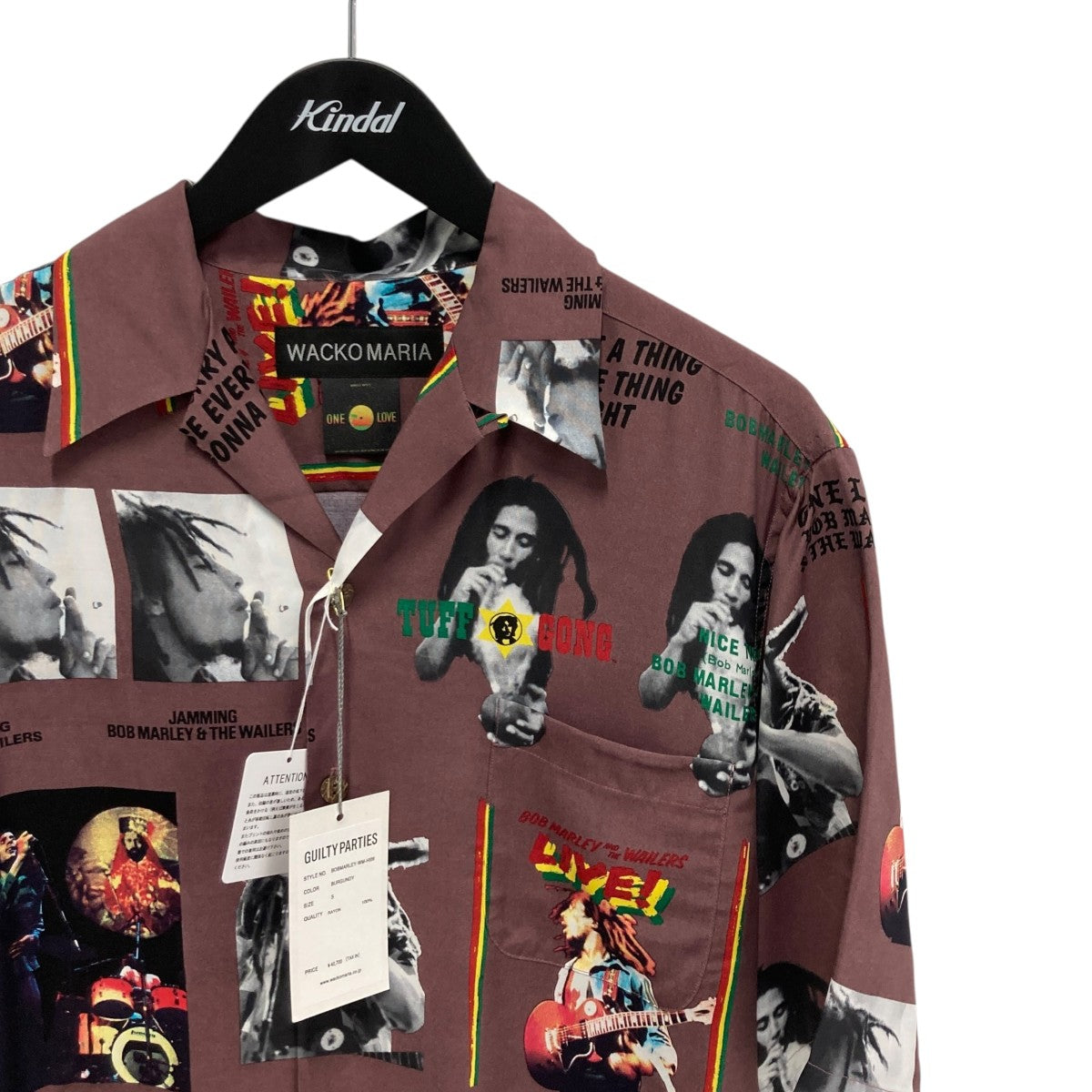 WACKO MARIA HAWAIIAN SHIRT S SオープンカラーシャツBOBMARLEY-WM-HI09 古着・中古-3枚目のアイテム画像
