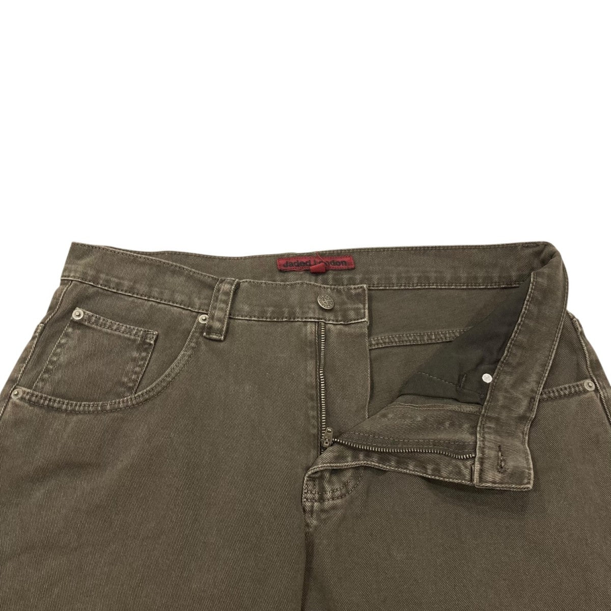 JADED LONDON ワイドデニム 羽 ☆海外限定☆JADED LONDON WASHED BUSTED COLOSSUS JEANS 青/黒