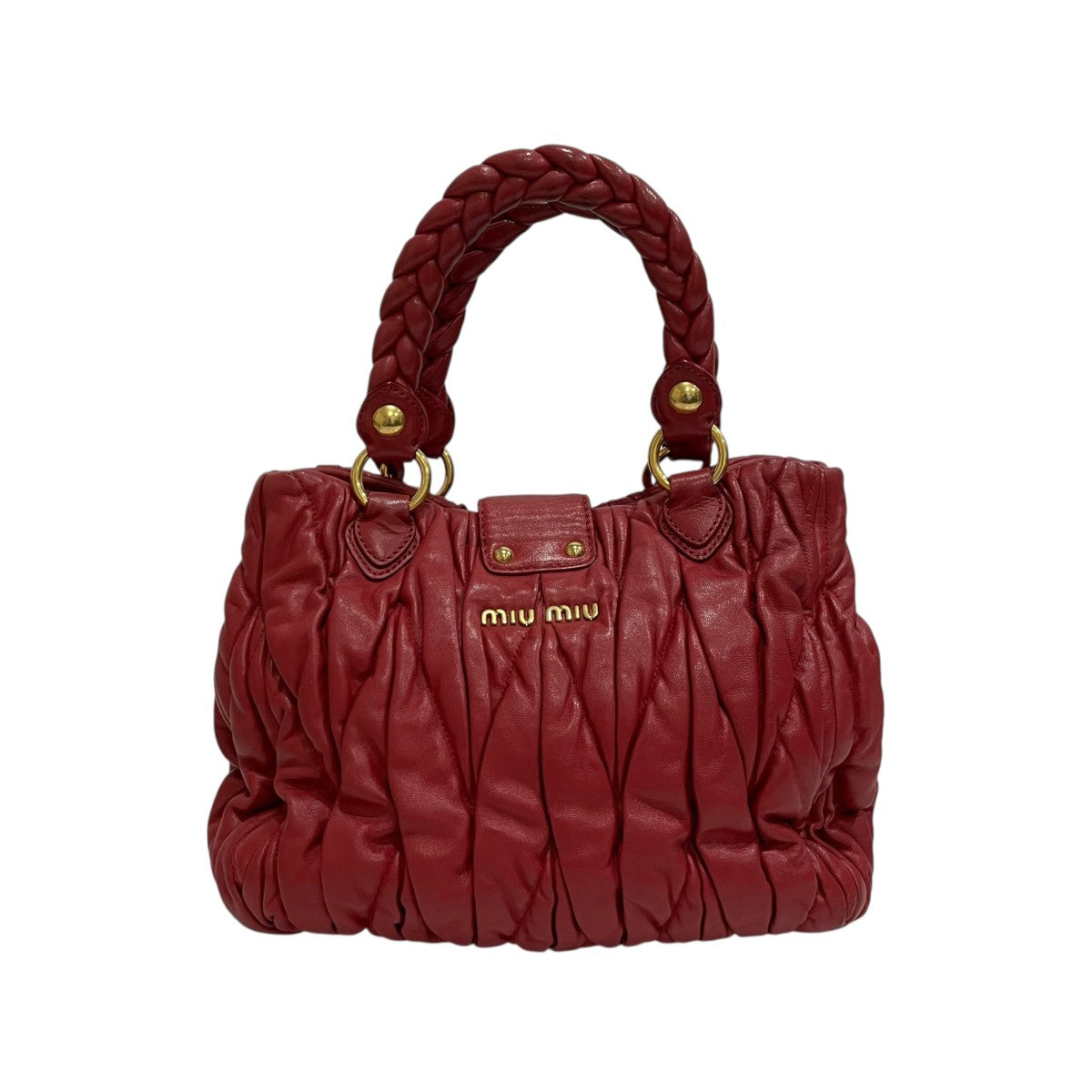 miu miu レザー　ハンドバッグ Miu Miu Ivy レザーハンドバッグ | ブラック | FARFETCH JP