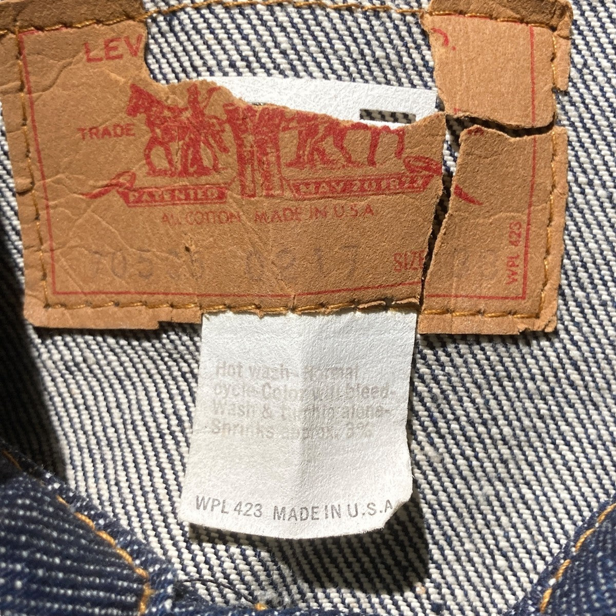 LEVI’S 70s-80s ボタン裏526デニムジャケット70506 古着・中古-5枚目のアイテム画像