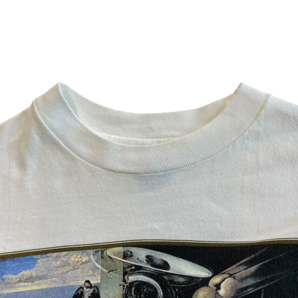VINTAGE 90sSALVADOR DALI LIVING STILL LIFE （素早く動いている静物）USA製アートプリントTシャツ 古着・中古-8枚目のアイテム画像