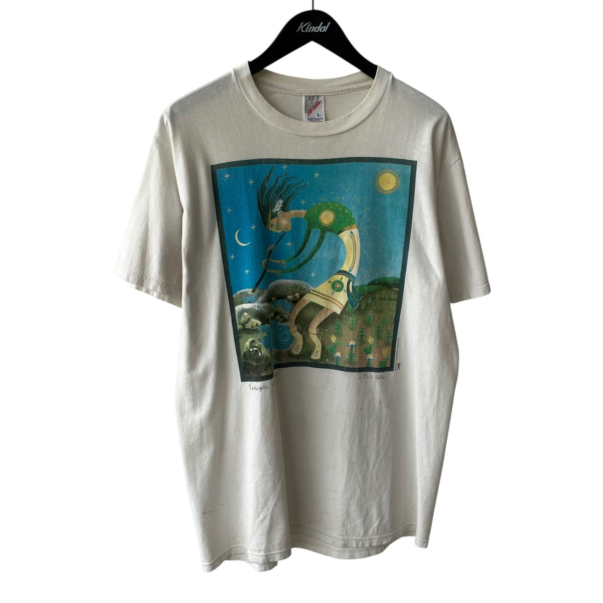 VINTAGE 90sKOKOPELLI WALKS THE LANDTシャツ 古着・中古-1枚目のアイテム画像