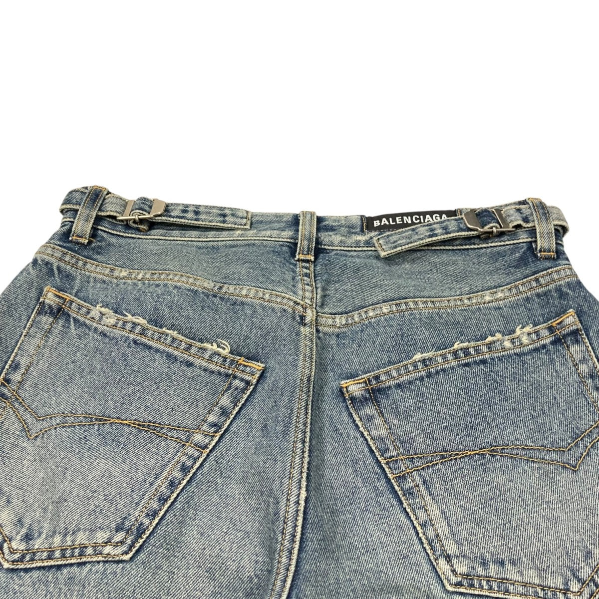 美品バレンシアガBALENCIAGAデニムパンツ36S 中古・古着通販】BALENCIAGA (バレンシアガ) オールオーバーロゴ