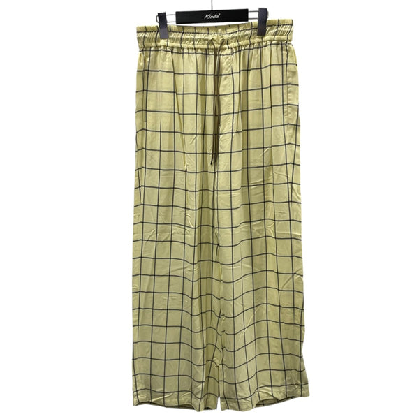 ANCELLM(アンセルム) 24SS チェック柄イージーパンツ RAYON CHECK