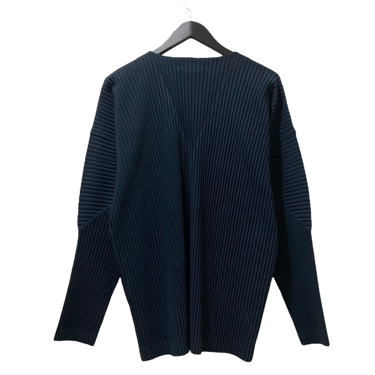 HOMME PLISSÉ ISSEY MIYAKE カーディガン　ネイビー HOMME PLISSÉ ISSEY MIYAKE Blue Pleated Cardigan Homme Plisse