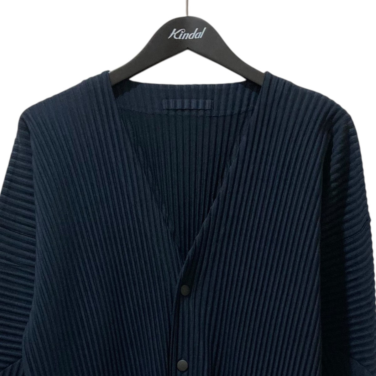 HOMME PLISSÉ ISSEY MIYAKE カーディガン　ネイビー HOMME PLISSÉ ISSEY MIYAKE Blue Pleated Cardigan Homme Plisse