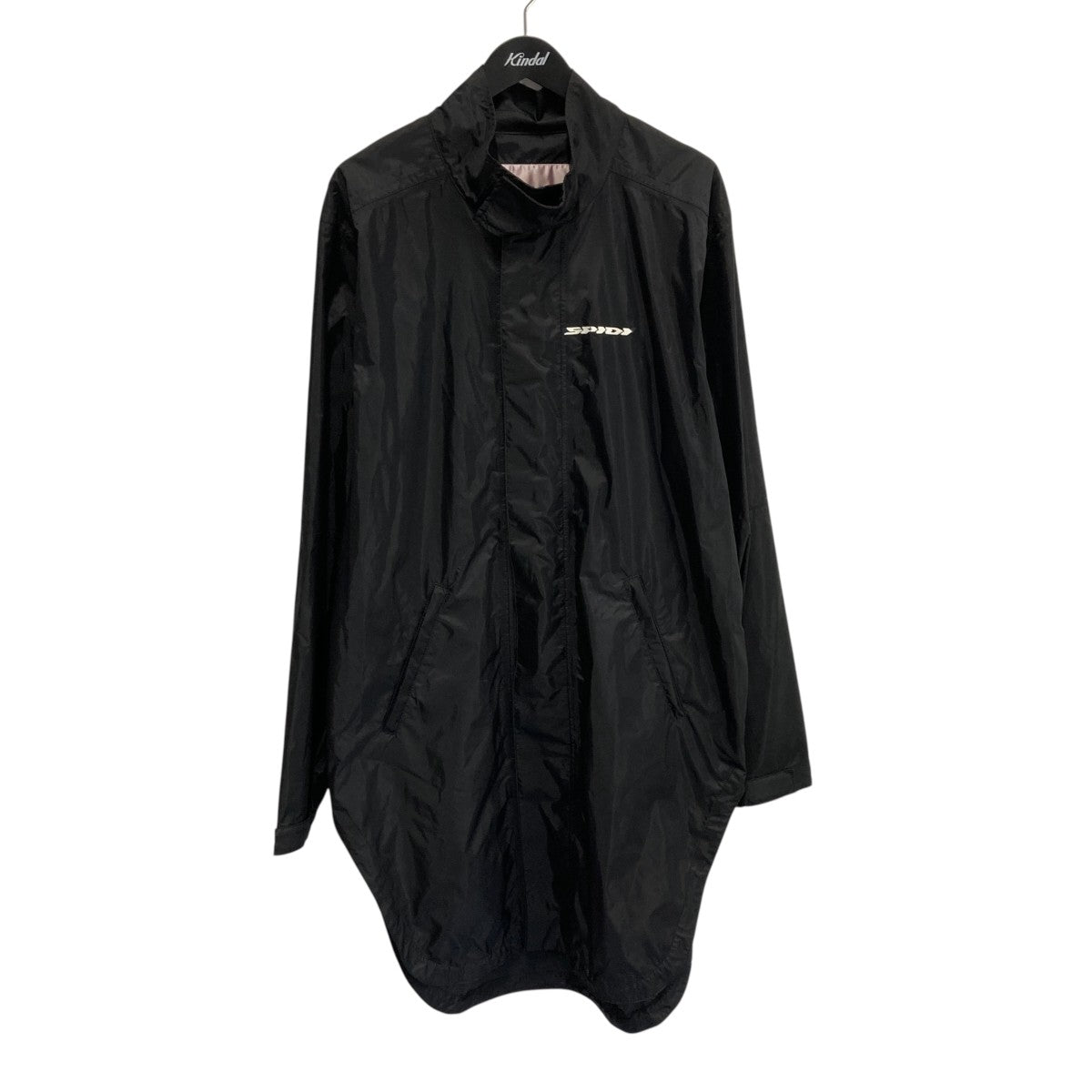 ALYX 17SSSPIDI BLACK RAINCOAT バックロゴナイロンレインコートX75 古着・中古-1枚目のアイテム画像