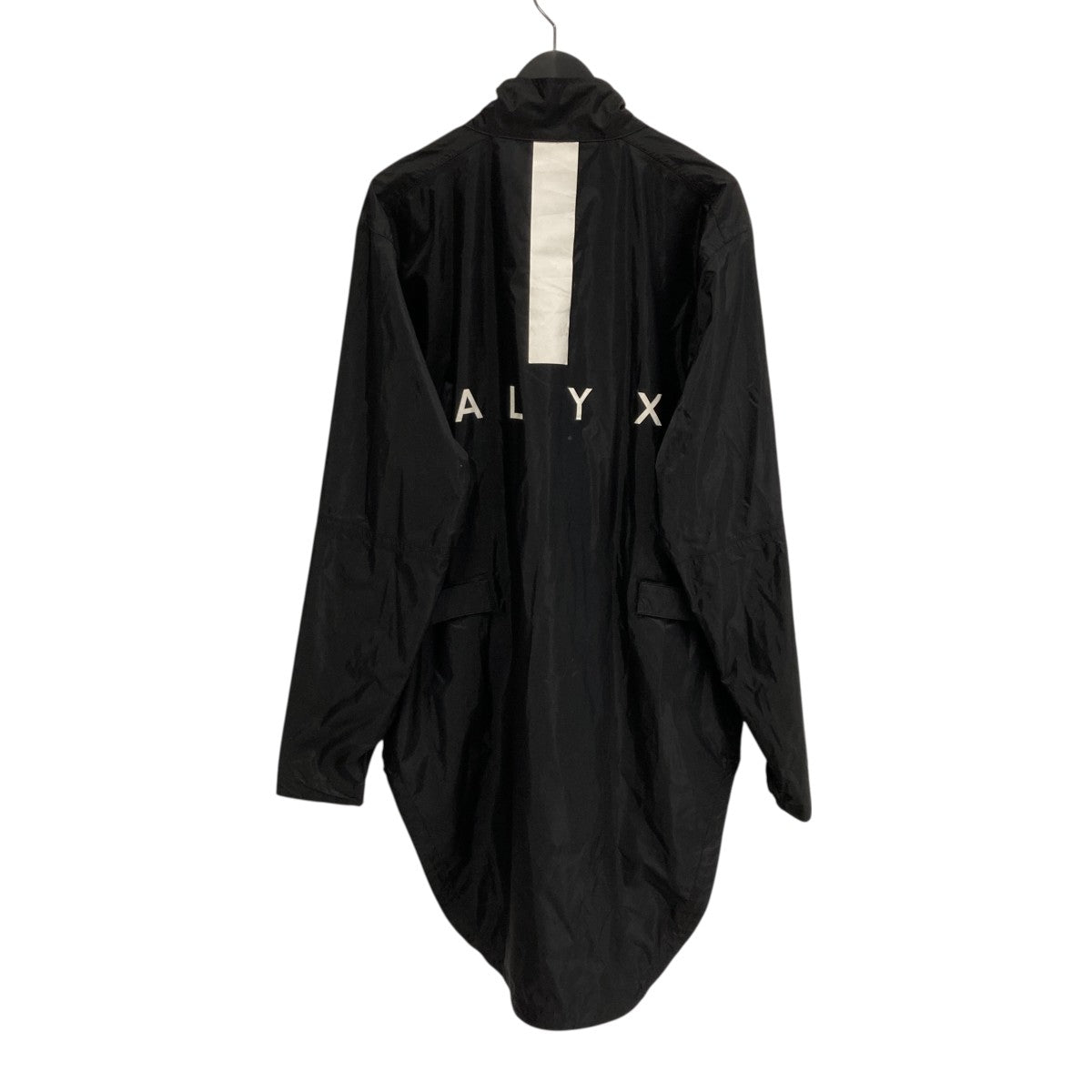 ALYX 17SSSPIDI BLACK RAINCOAT バックロゴナイロンレインコートX75 古着・中古-2枚目のアイテム画像