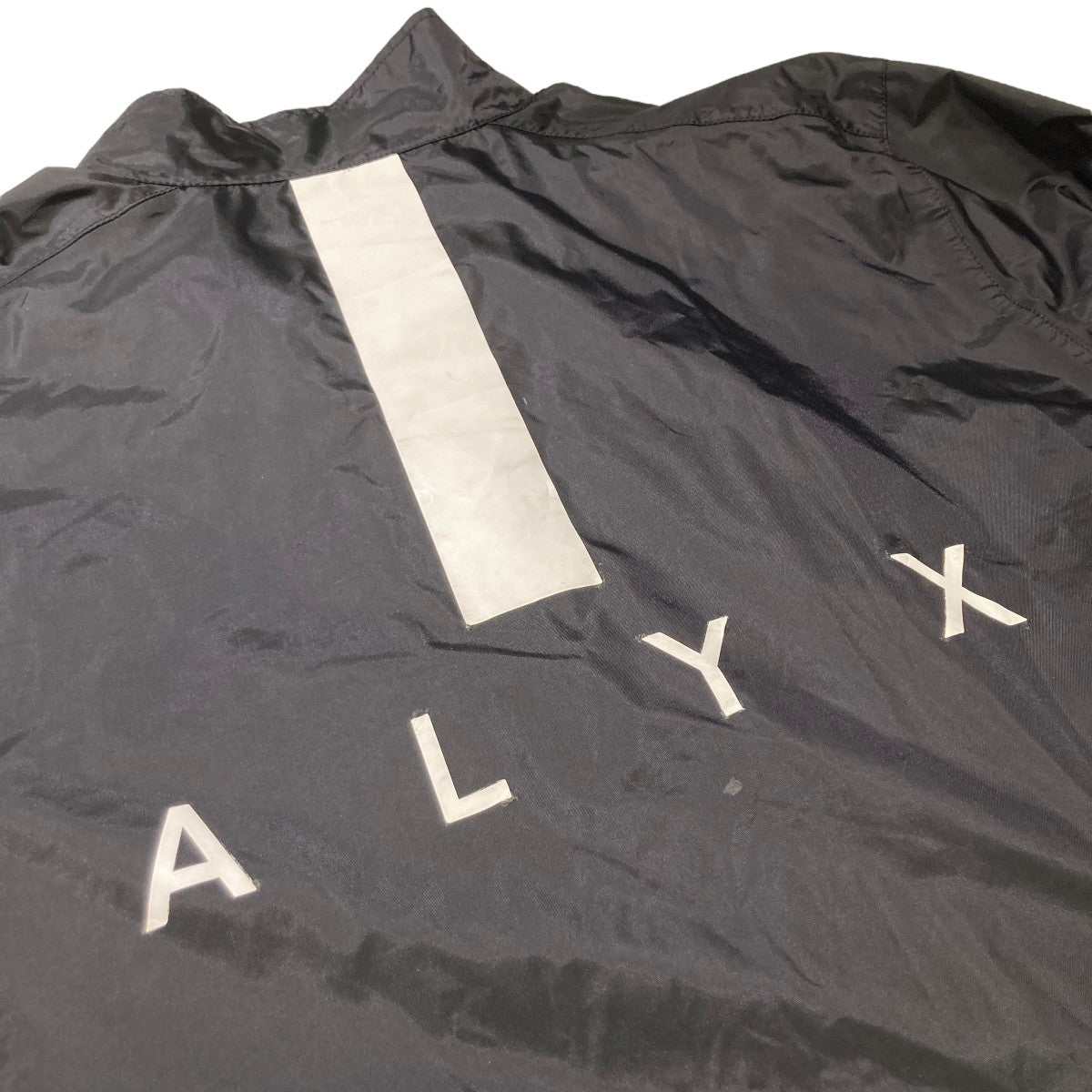 ALYX 17SSSPIDI BLACK RAINCOAT バックロゴナイロンレインコートX75 古着・中古-7枚目のアイテム画像