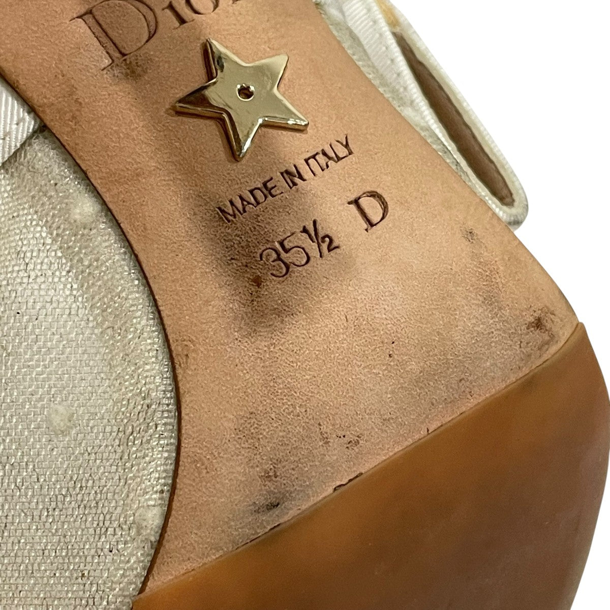 Christian Dior アイボリー スリング　　　　　バックパンプス Christian Dior(クリスチャンディオール) JADIORスリングバック