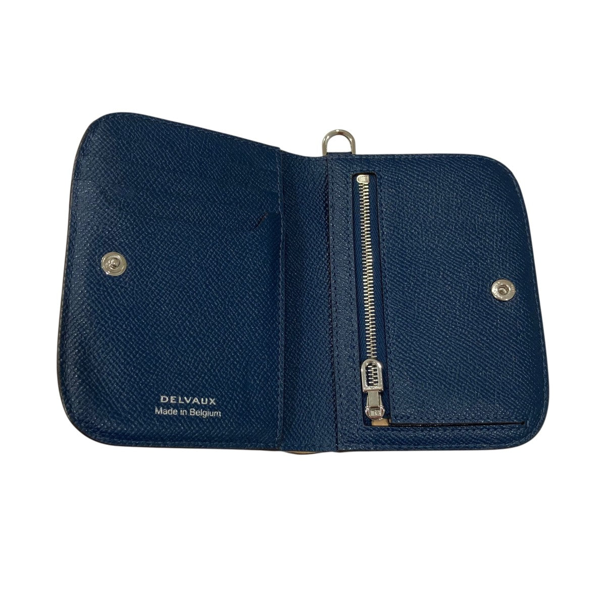 an！Delvaux ネイビーブルーお財布 DELVAUX(デルヴォー) VEGABOND二つ折り財布 ネイビー｜【公式