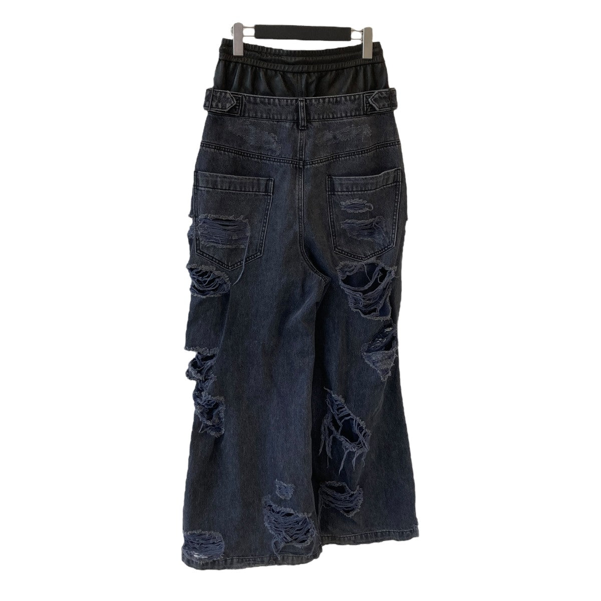 Juun．J Double Waisted Destroyed Wide Fit Denim PantsレイヤードパンツJW3321F005 古着・中古-2枚目のアイテム画像