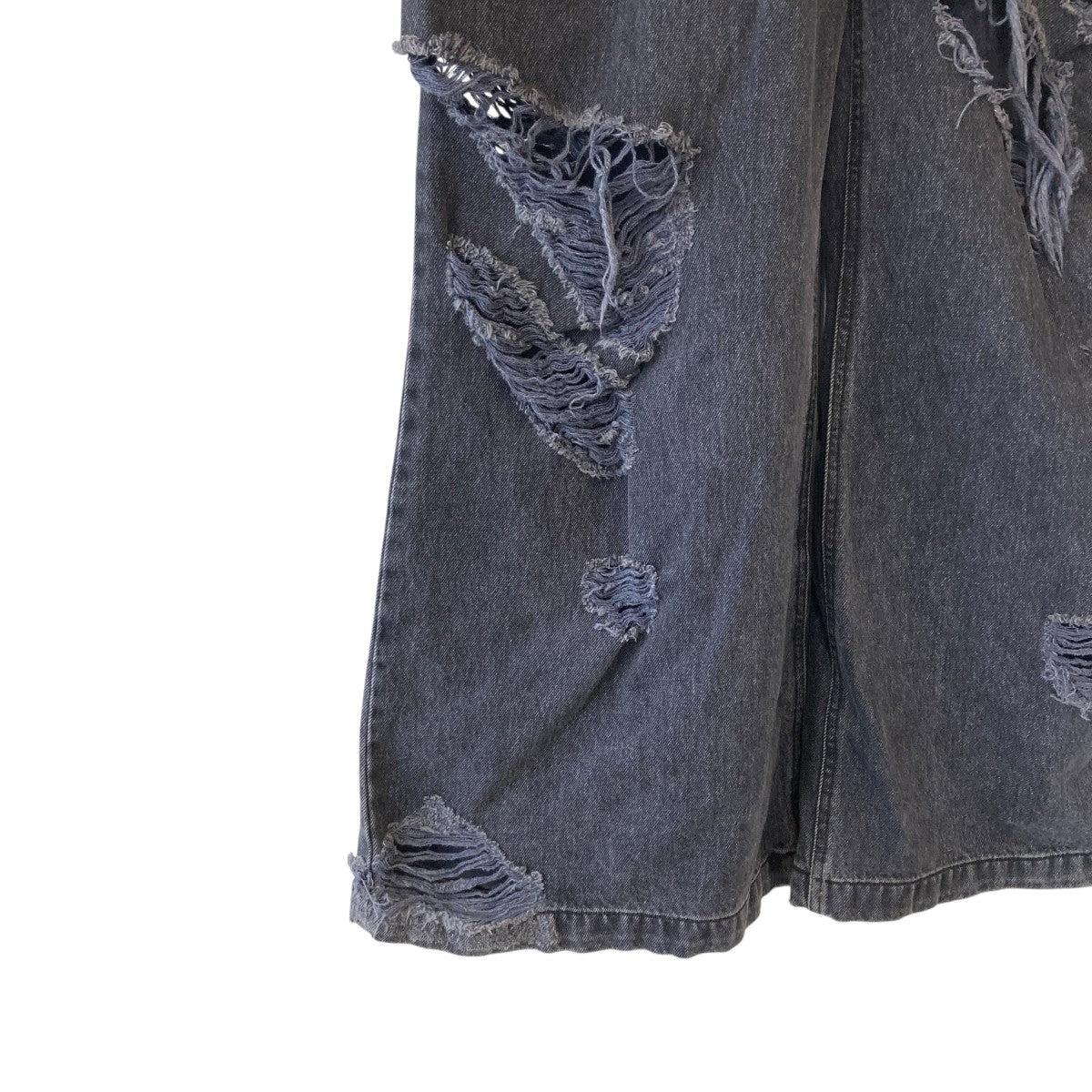 Juun．J Double Waisted Destroyed Wide Fit Denim PantsレイヤードパンツJW3321F005 古着・中古-4枚目のアイテム画像