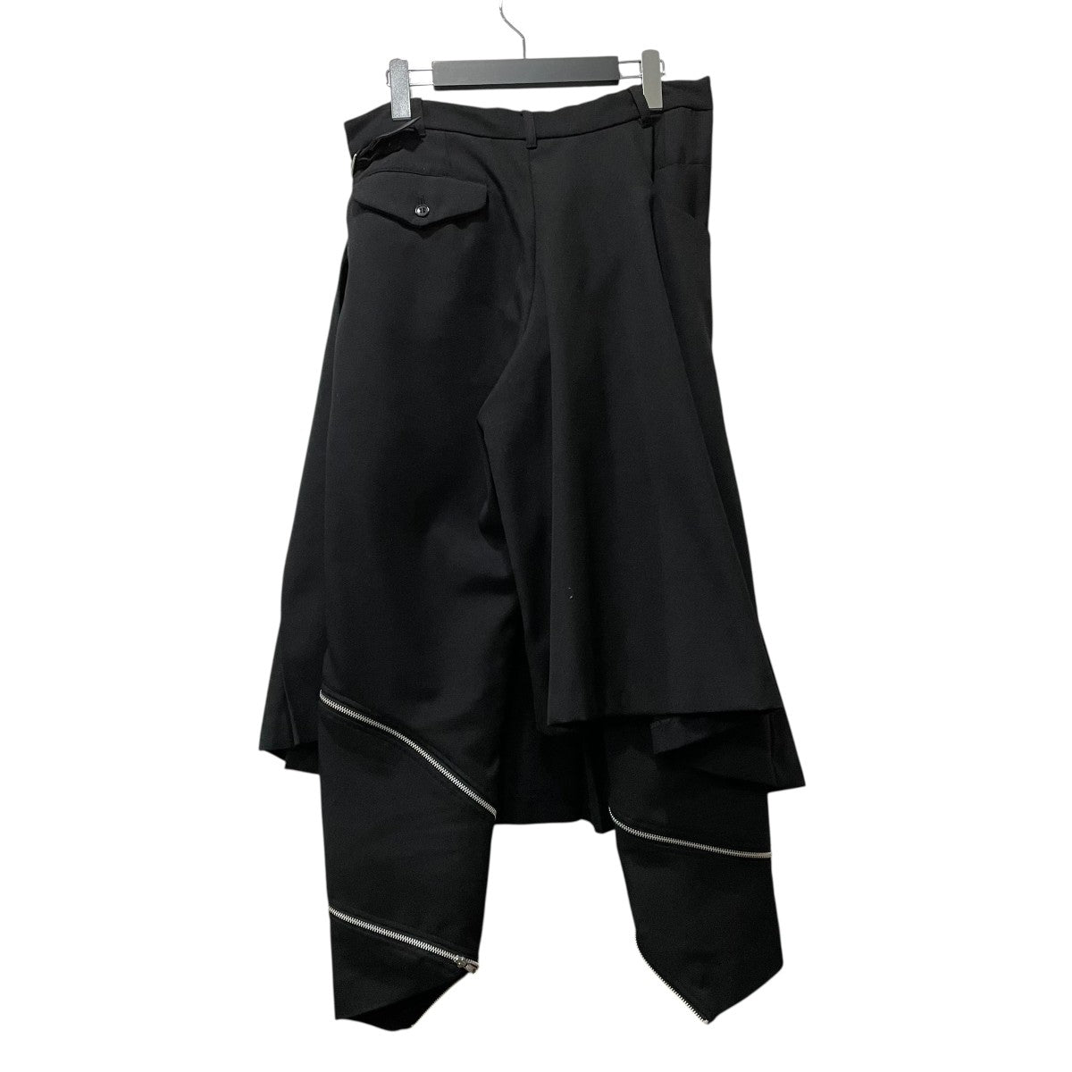 コムデギャルソン GB-P002 フリル　デザイン　クロップ　パンツ ブラックS COMME des GARCONS HOMME PLUS コムデギャルソンオムプリュス