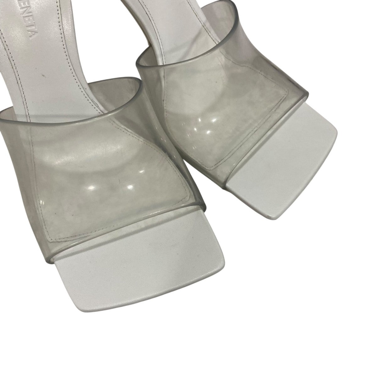 新品】Bottega Venetaトランスペアレントヒールサンダル