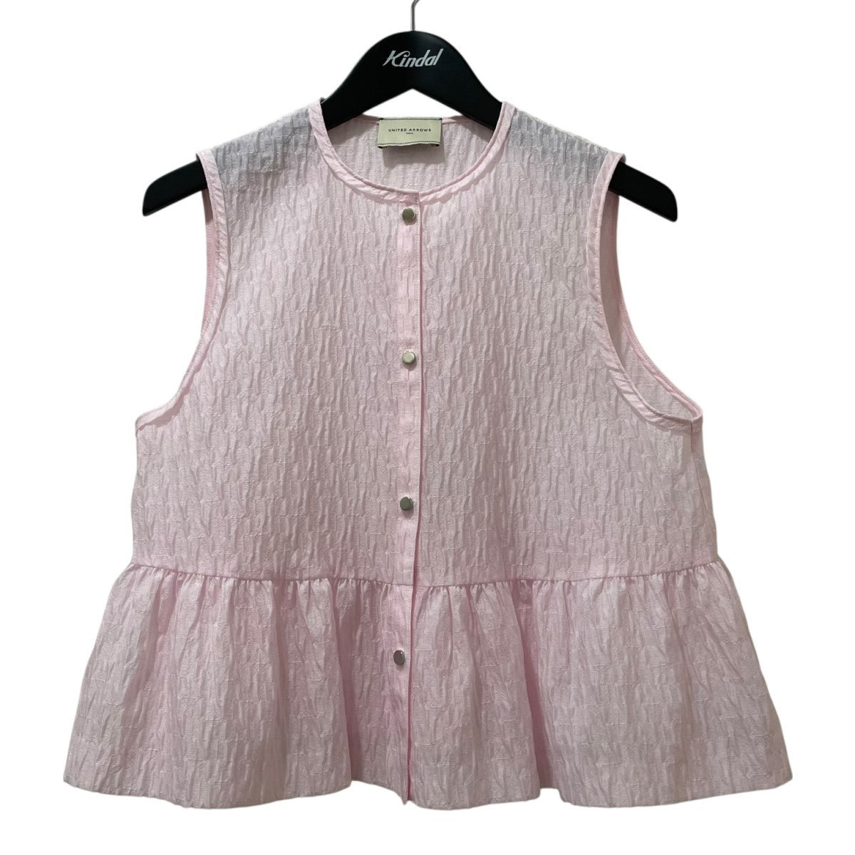 UNITED ARROWS ピンク ノースリーブベスト UNITED ARROWS(ユナイテッドアローズ) エアリージャカード