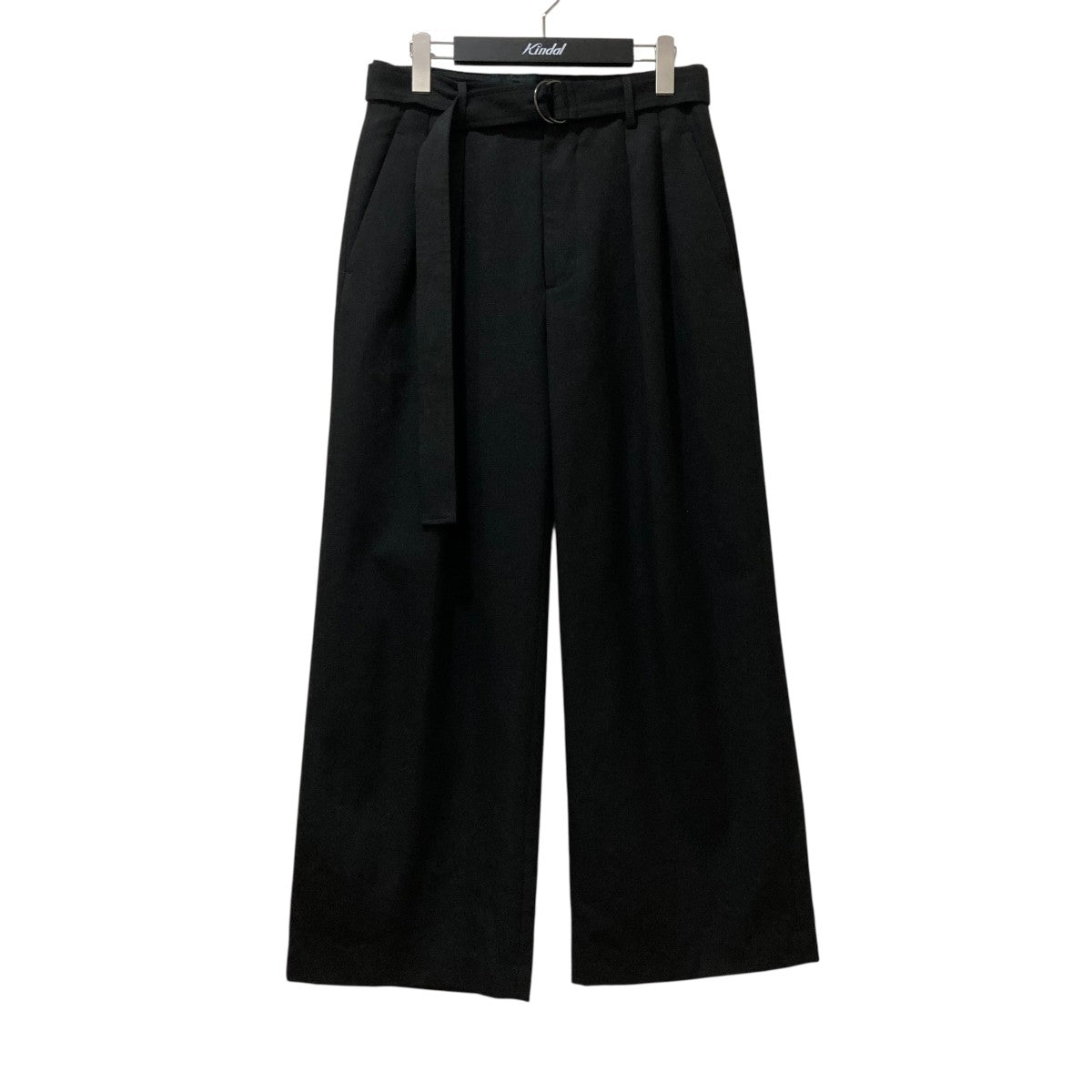 IRENISA 21aw スラックス イレニサ IRENISA Two Tucks Tapered Trousers （Black） -FASCINATE