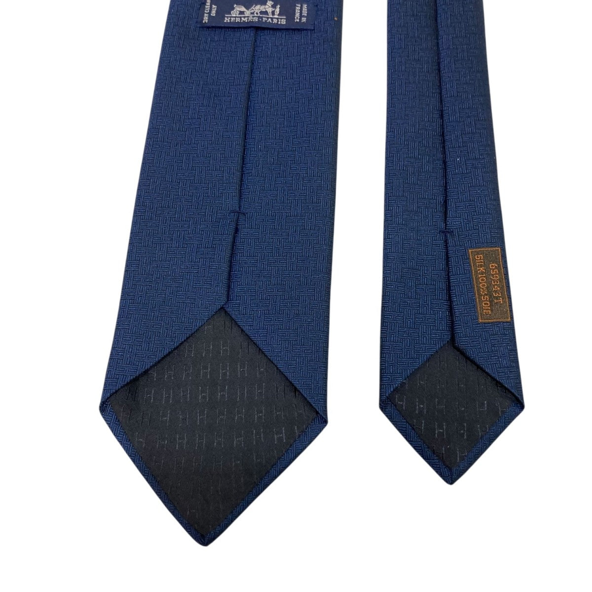 HERMES(エルメス) PINCES H MARINEネクタイ659343T 659343T