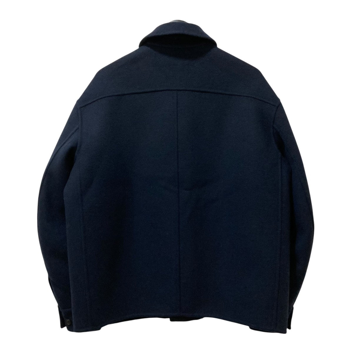 BLAMINK ブラミンク ウール シャツ ジャケットコート 丸襟 ネイビー BLAMINK ブラミンク ウール シャツ ジャケットコート 丸襟