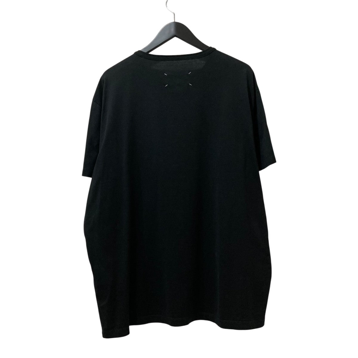 【Maison Margiela】ロゴ刺繍クルーネックTシャツ ブラック Maison Margiela (メゾン マルジェラ) ロゴ刺繍 クルーネック