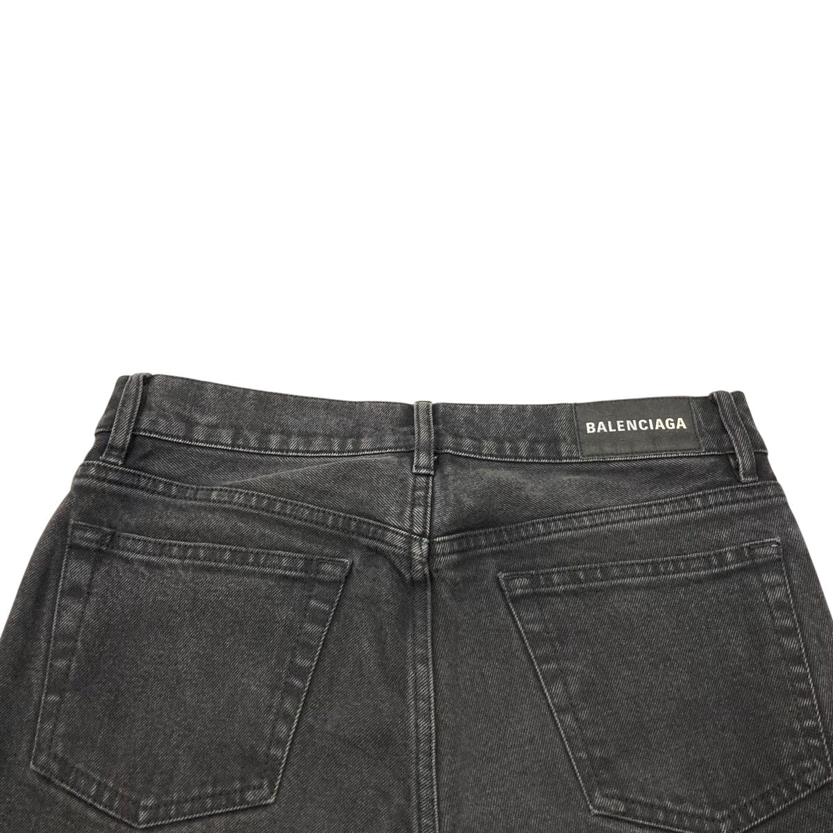 美品 バレンシアガ BALENCIAGA ボタンフライ ブラック デニムパンツ BALENCIAGA】FLARED パンツ ブラック デニム ジーパン