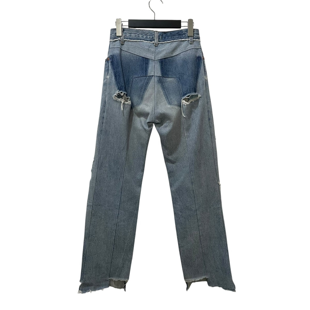 VETEMENTS(ヴェトモン) 再構築ダメージデニムパンツ インディゴ
