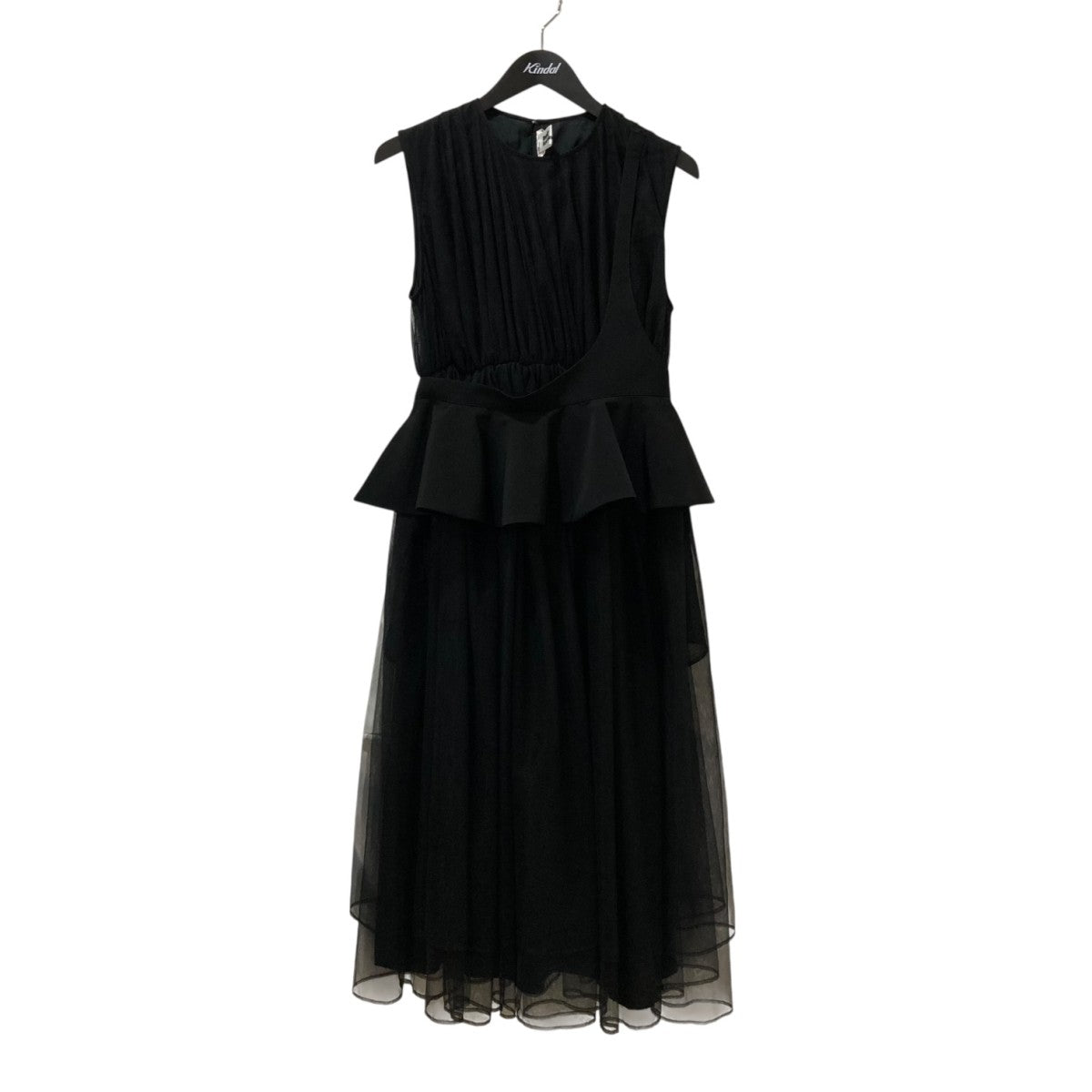 ノワールケイニノミヤ　ノースリーブチュールワンピース　XS 黒　AD2022 中古・古着通販】noir kei ninomiya (ノワール ケイ ニノミヤ