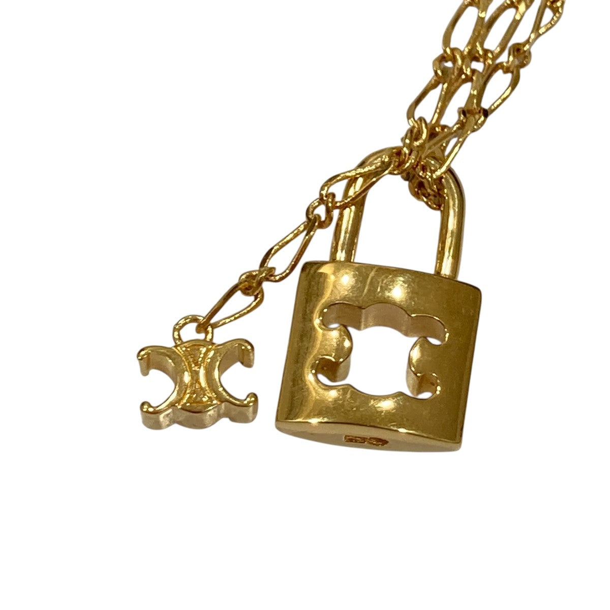 【お値下げ】CELINEトリオンフ ネックレス ゴールド／正規品・超レア⭐︎ CELINE セリーヌ トリオンフ ネックレス アクセサリー ゴールド