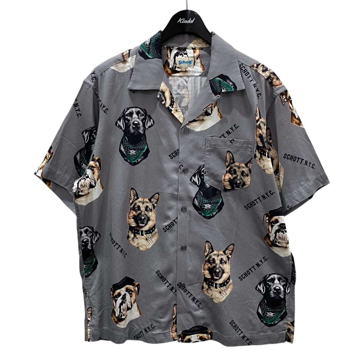 ドッグプリント オープンカラー半袖シャツ HAWAIIAN SHIRT DOG ハワイアンシャツ ドッグ 782-3123010