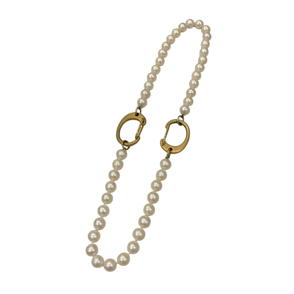 パール付きゴールドネックレス ブランド:ビジュードエム Bijou de M(ビジュードエム)｜【予約販売】パールチョーカー/イエロー