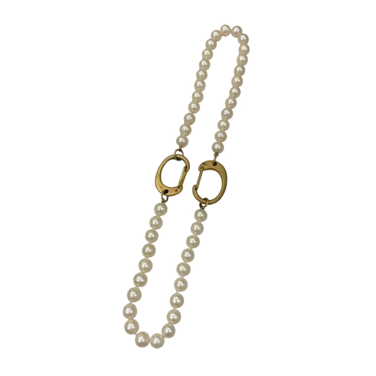 Bijou de M ホワイトパールネックレス Bijou de M(ビジュードエム) パールネックレス ホワイト×ゴールド