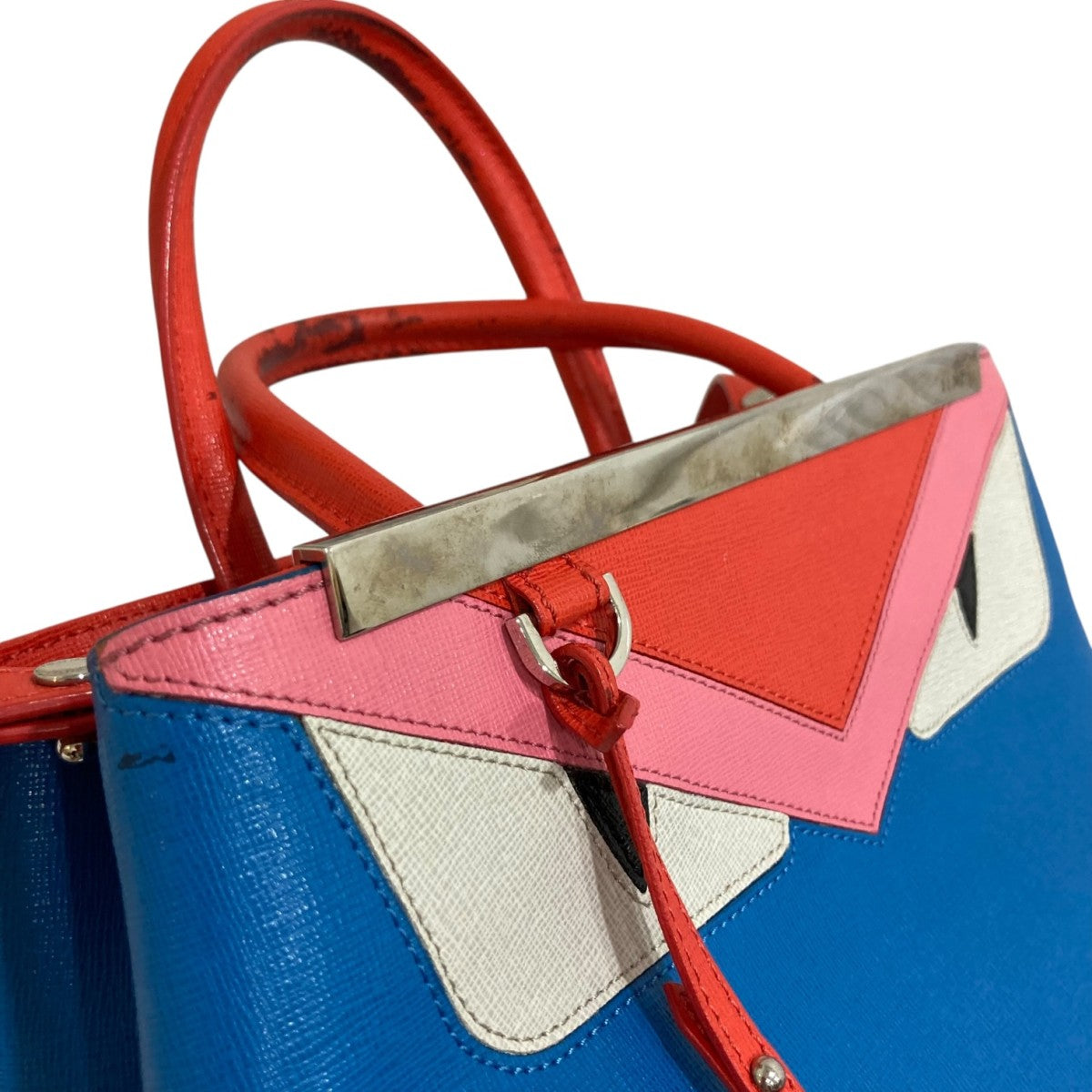 フェンディ　プチトゥージュール モンスター 2way レザー　ハンドバッグ FENDI(フェンディ) プチ トゥージュール モンスター2WAY