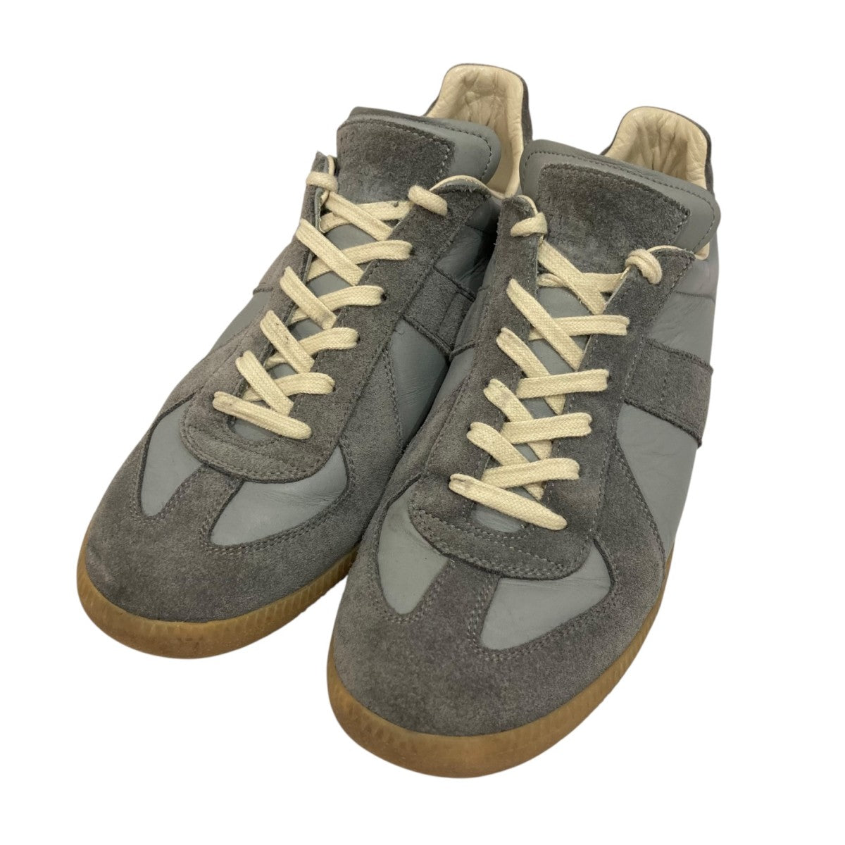 Maison Margiela マルジェラ ジャーマントレーナー 41 グレー 26cm 新品 メゾンマルジェラ レザー スニーカー 茶 レプリカ 41